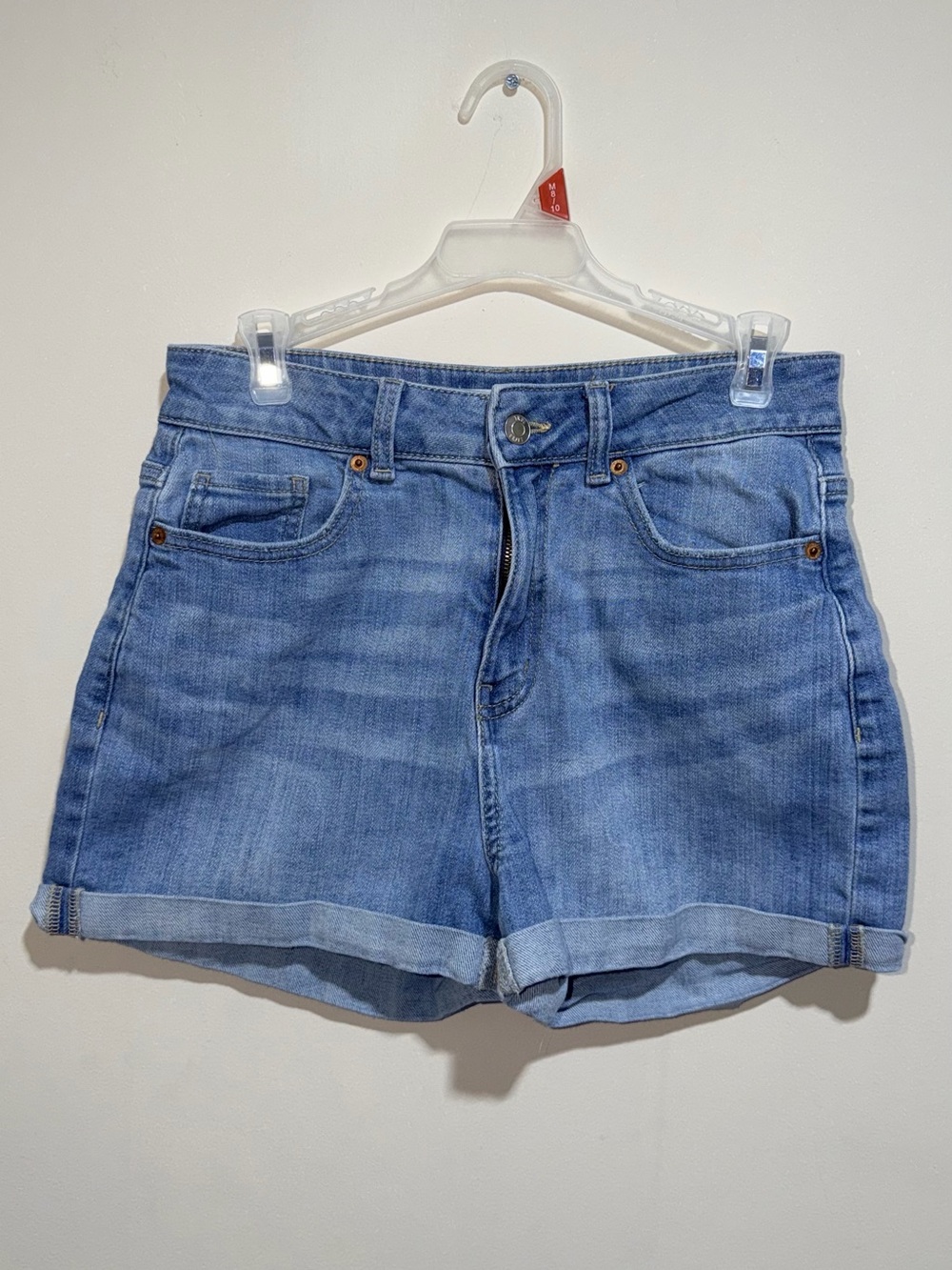 True Craft Medium Blue Cuffed Denim Shorts